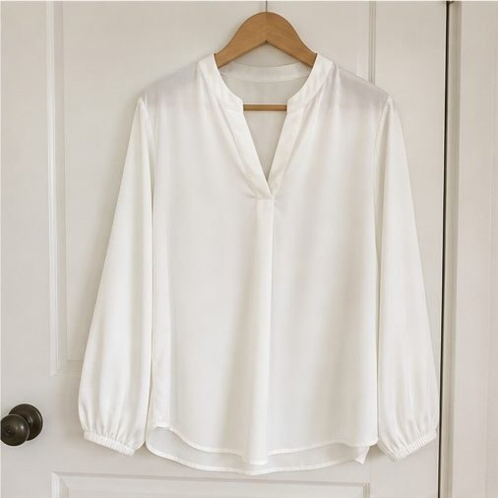 White Puff Sleeve Top